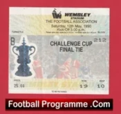 Manchester United v Crystal Palace 1990 – Ticket FA Cup Final