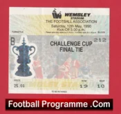 Manchester United v Crystal Palace 1990 – Ticket FA Cup Final