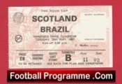 Scotland v Brazil 1987 – World Cup Match Ticket