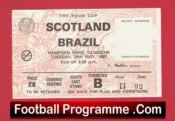 Scotland v Brazil 1987 – World Cup Match Ticket