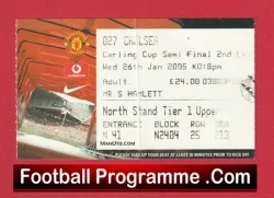 Manchester United v Chelsea 2005 - Semi Final Football Ticket - football memorabilia