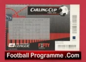 Manchester United v Aston Villa 2010 – Ticket League Cup Final Ticket