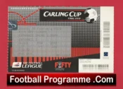 Manchester United v Aston Villa 2010 – Ticket League Cup Final Ticket