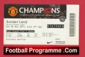 Manchester United v Sunderland 2011 – Match Ticket