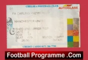 Chelsea v Manchester United 1998 – League Cup Match Ticket