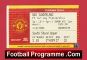 Manchester United v Sunderland 2000 – Match Ticket