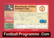 Manchester United v Sheffield Wednesday 1997 – Football Ticket