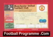 Manchester United v Southampton 1997 – Match Ticket