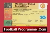 Manchester United v Derby County 1997 – Match Ticket