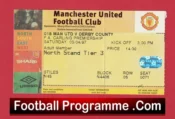 Manchester United v Derby County 1997 – Match Ticket