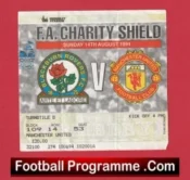 Manchester United v Blackburn Rovers 1994 Charity Shield Ticket