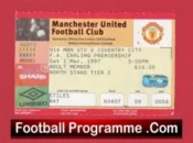 Manchester United v Coventry City 1997 – Match Ticket