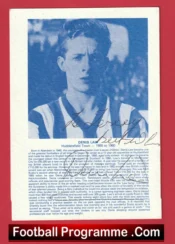 Huddersfield Town Sportsmans Dinner Menu 1991 Signed Denis Law