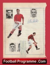 Manchester United Chilton + Foulkes Autograph Man Utd 1940s