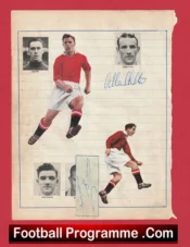 Manchester United Chilton + Foulkes Autograph Man Utd 1940s