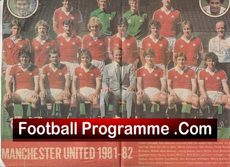 Manchester United Multi Signed Picture 1980s Team + Robson Plus - Image 2