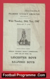 Leicester Boys v Salford Boys 1947 – Schoolboys Match Cup Final
