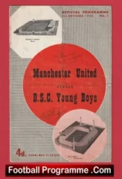 Manchester United v Young Boys 1958 – Signed Matt Busby Plus