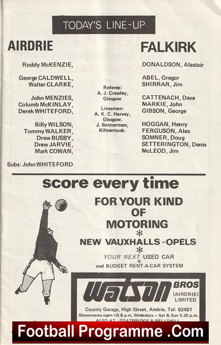 Airdrieonians Airdre v Falkirk 1972 - Alex Ferguson - Image 3