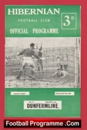 Hibernian Hibs v Dunfermline Athletic 1964