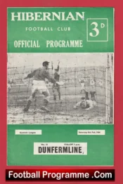 Hibernian Hibs v Dunfermline Athletic 1964
