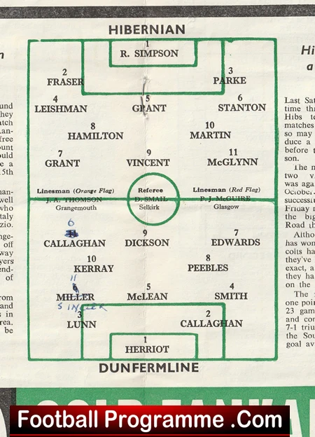 Hibernian Hibs v Dunfermline Athletic 1964 - Image 3