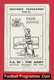 FA v The Army X1 1944 – Matt Busby Bradford Park Avenue BPA