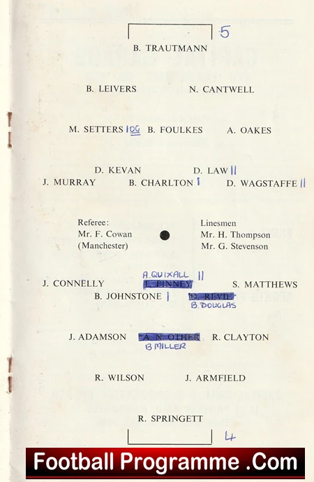 Bert Trautmann Testimonial Benefit Manchester City 1964 Signed - Image 4