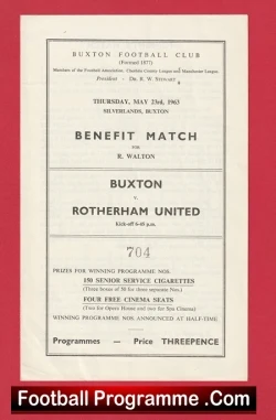 Bobby Walton Testimonial Benefit Match Buxton FC 1963