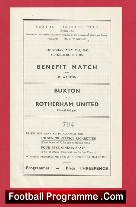 Bobby Walton Testimonial Benefit Match Buxton FC 1963 - Image 2