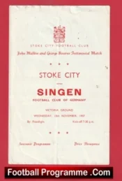 Stoke City v Singen 1957 – Multi Signed Germany Football Team