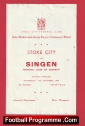 Stoke City v Singen 1957 – Multi Signed Germany Football Team