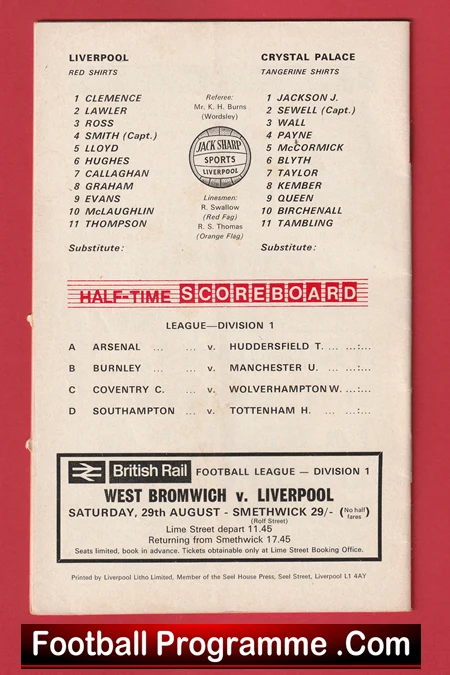 Liverpool v Crystal Palace 1970 - Image 3