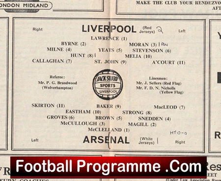 Liverpool v Arsenal 1962 - Image 3