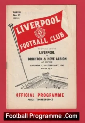 Liverpool v Brighton Hove 1962