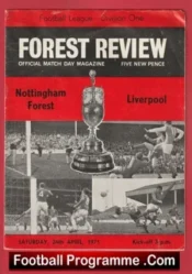 Nottingham Forest v Liverpool 1971
