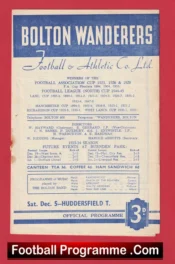 Bolton Wanderers v Huddersfield Town 1953