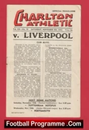 Charlton Athletic v Liverpool 1952