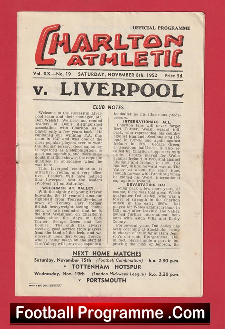 Charlton Athletic v Liverpool 1952 - Image 2