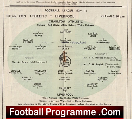 Charlton Athletic v Liverpool 1952 - Image 3