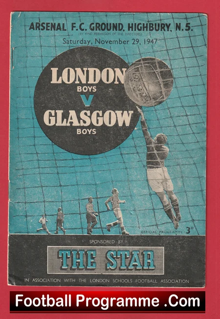London Boys v Glasgow Boys 1947 - at Arsenal - Image 2