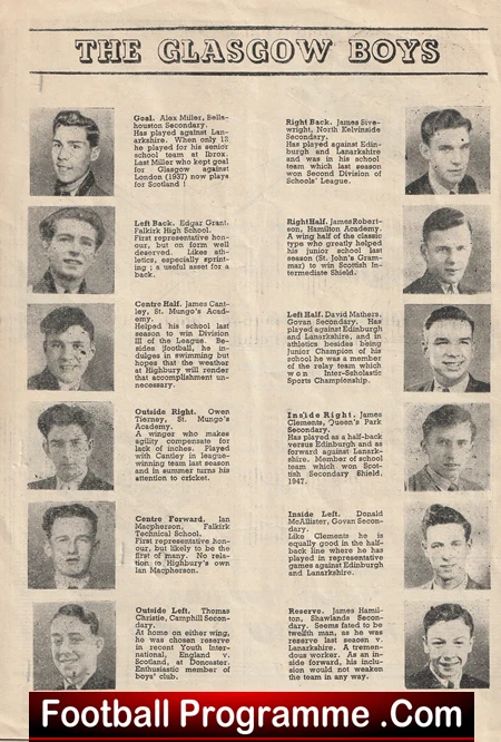 London Boys v Glasgow Boys 1947 - at Arsenal - Image 5