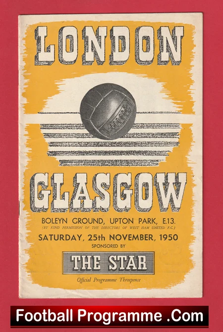 London Boys v Glasgow Boys 1950 - at West Ham - Image 2