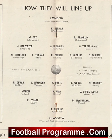 London Boys v Glasgow Boys 1950 - at West Ham - Image 4