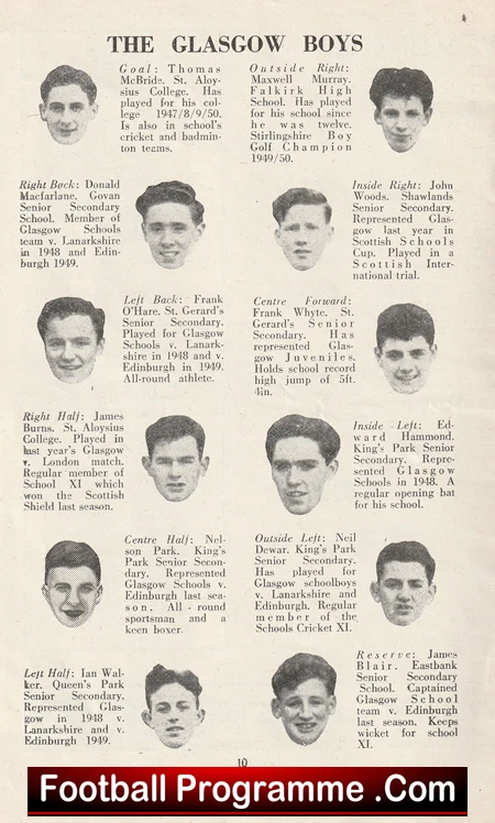 London Boys v Glasgow Boys 1950 - at West Ham - Image 5