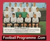Bolton Wanderers Football Club Multi Autographed Signed Team 1960s