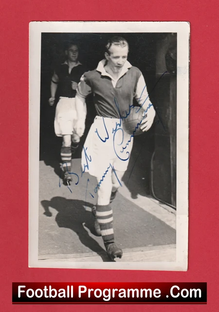 Burnley Tommy Cummings Signed Press Photo 1940s - Image 2