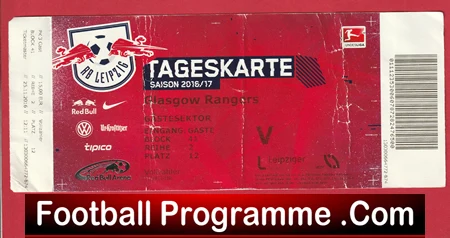 AB Leipzig v Glasgow Rangers 2016 - Football Ticket Germany - Image 2