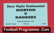 Morton v Glasgow Rangers 1997 – Football Ticket