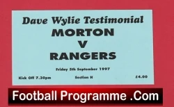 Morton v Glasgow Rangers 1997 - Football Ticket
